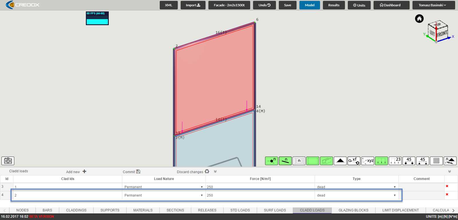 Glass weight to cladding